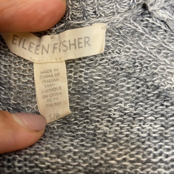 Eileen Fisher Gray Italian Yarn Light Knit Tunic - Picture 5 of 7